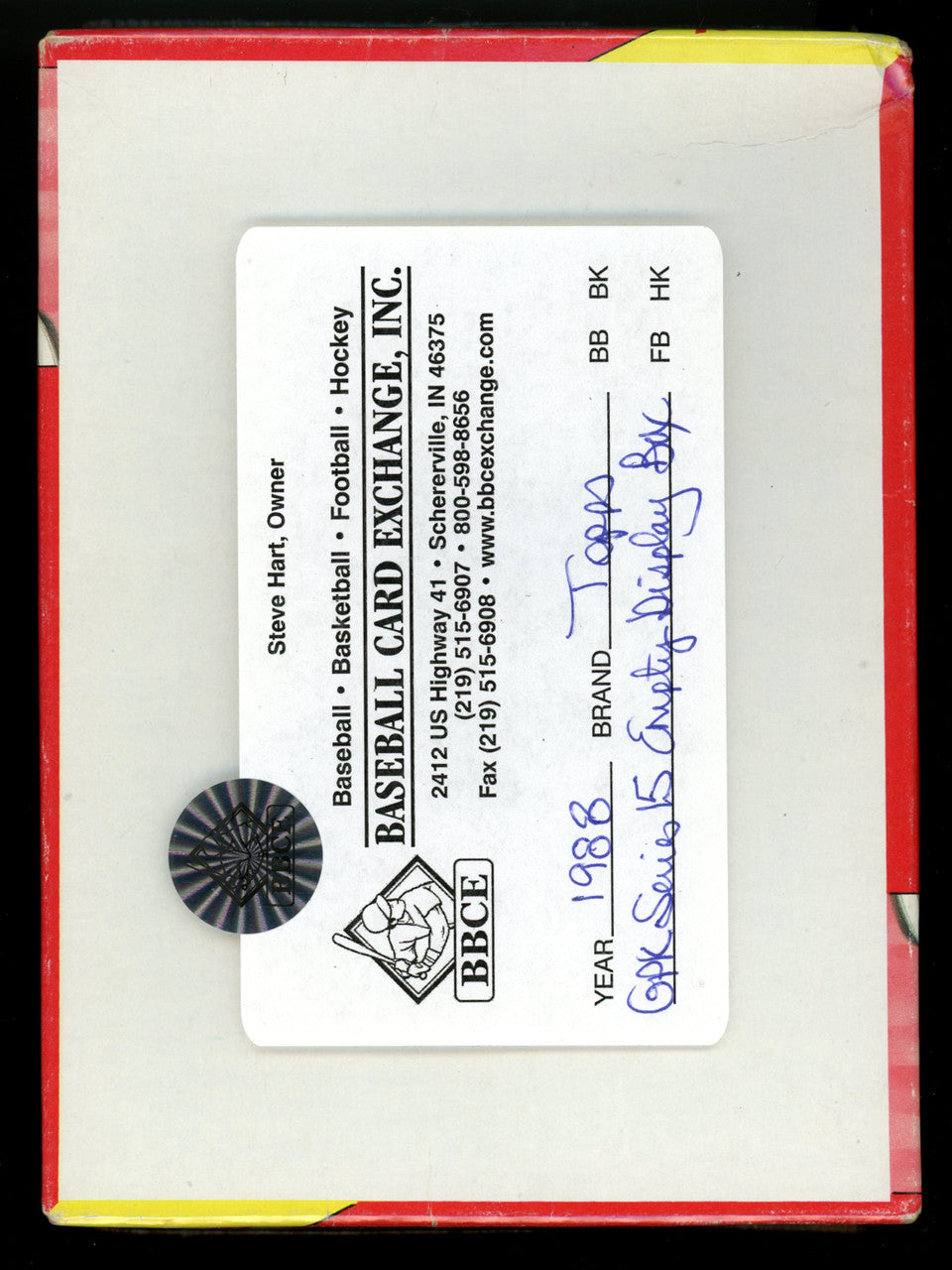 1988 Topps Garbage Pail Kids Series 15 Empty Display Box BBCE Wrapped