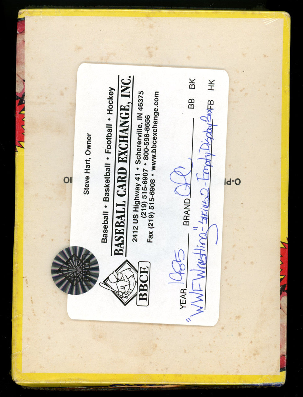 1985 O-Pee-Chee OPC WWF Wrestling Series 2 Empty Box BBCE Wrapped