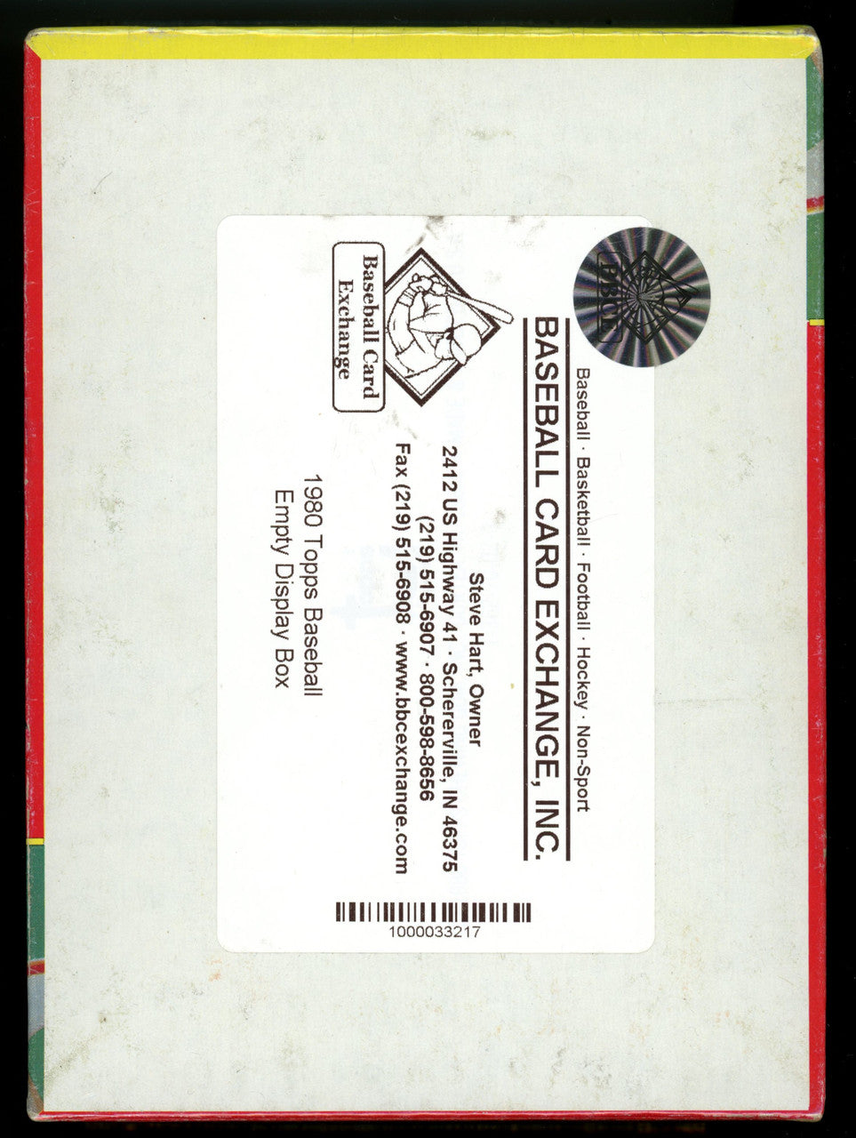 1980 Topps Baseball Empty Wax Box BBCE Wrapped