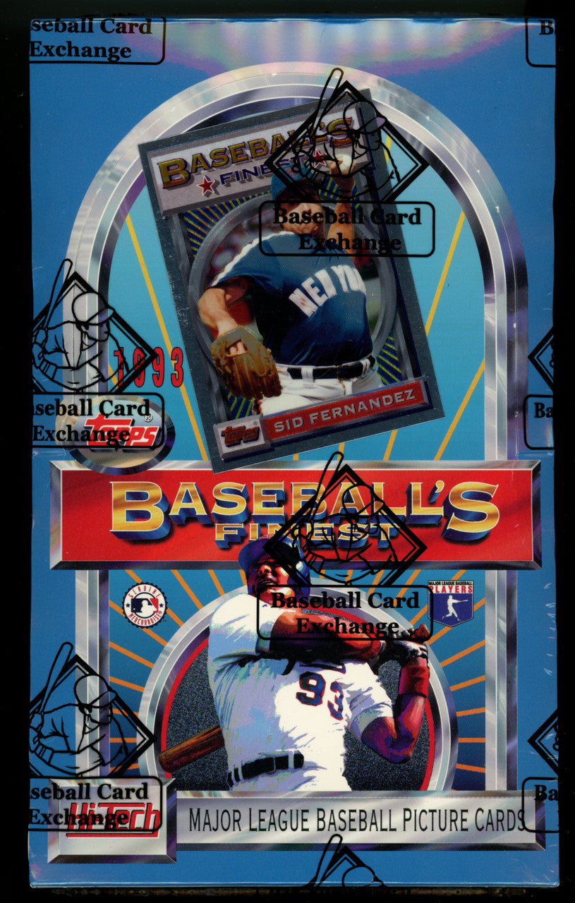 1993 Topps Finest Baseball Empty Display Box BBCE Wrapped