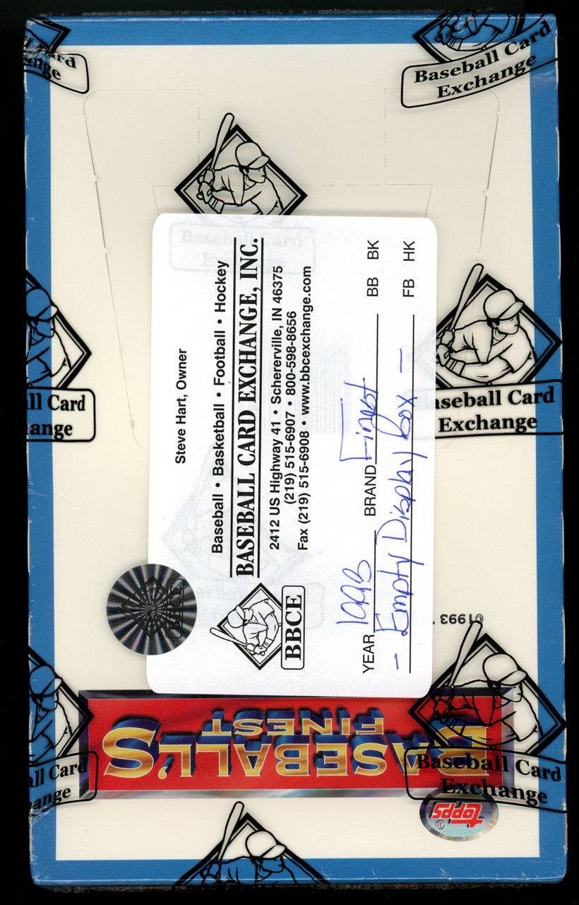 1993 Topps Finest Baseball Empty Display Box BBCE Wrapped