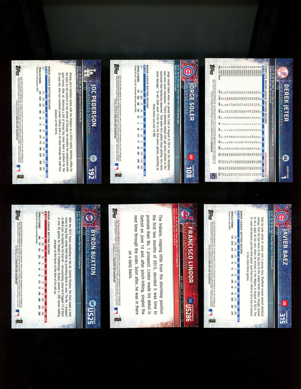 2015 Topps Baseball Complete Set with Update Set (-1) Mint in Sheets and Album