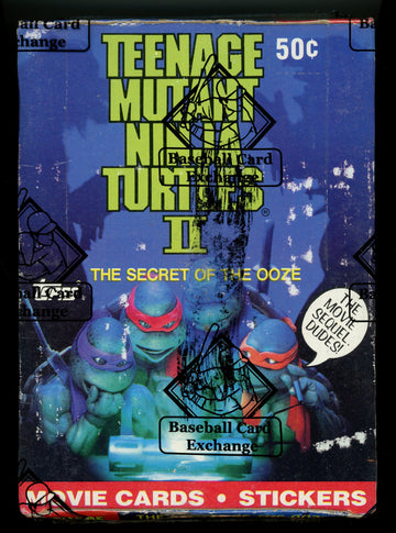 1991 Topps Teenage Mutant Ninja Turtles II Wax Box BBCE Wrapped and Sealed