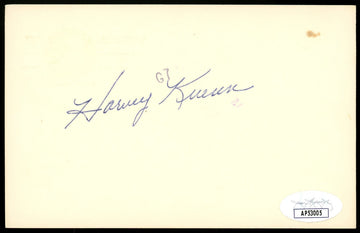 Harvey Kuenn Signed Autographed Postcard JSA