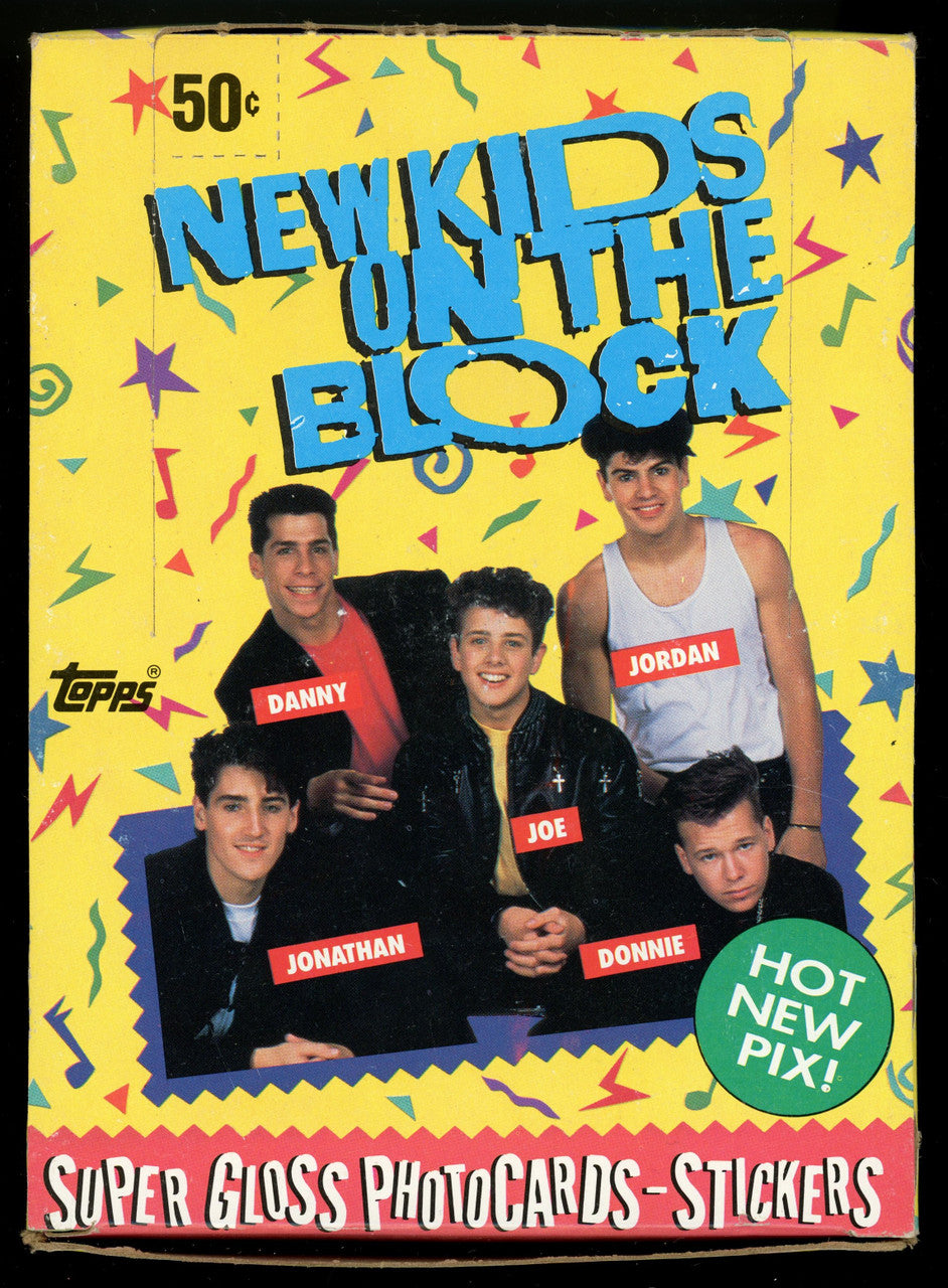 1989 Topps New Kids on the Block Wax Box 36 Sealed Packs