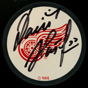 Dominik Hasek Signed Autographed Detroit Red Wings Puck Hockeytown
