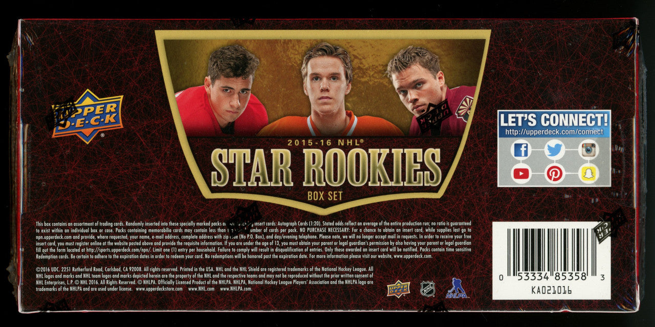 2015-16 Upper Deck Star Rookies Box Set Factory Sealed McDavid