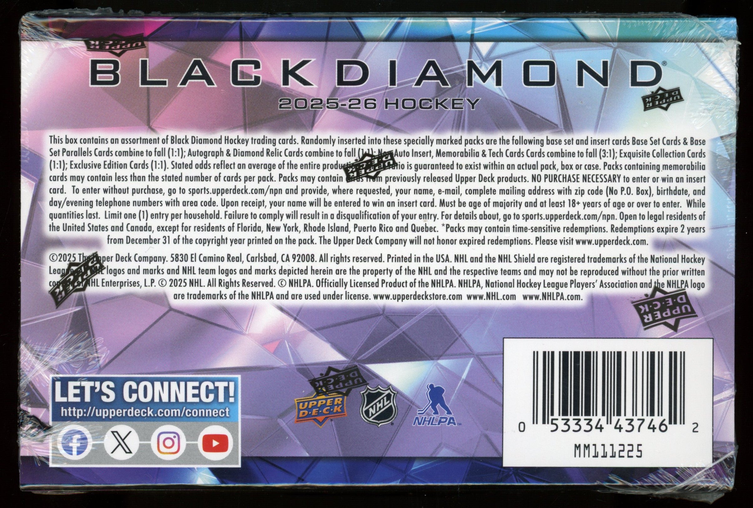 2025/26 Upper Deck Black Diamond Hockey CDD Exclusive Edition Box