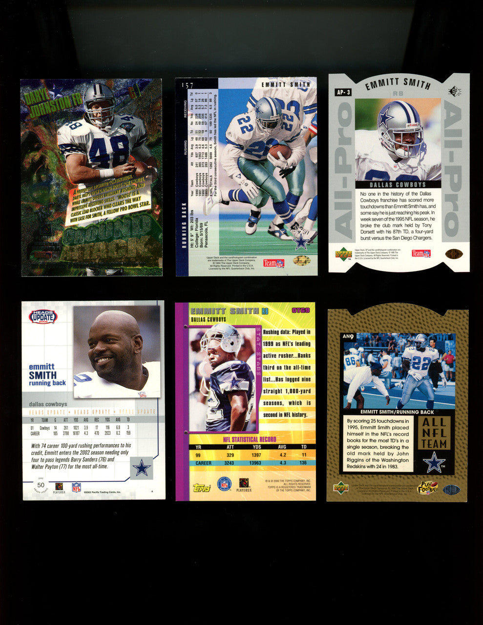 Emmitt Smith Lot Of 475 Cards - Inserts and Rookies