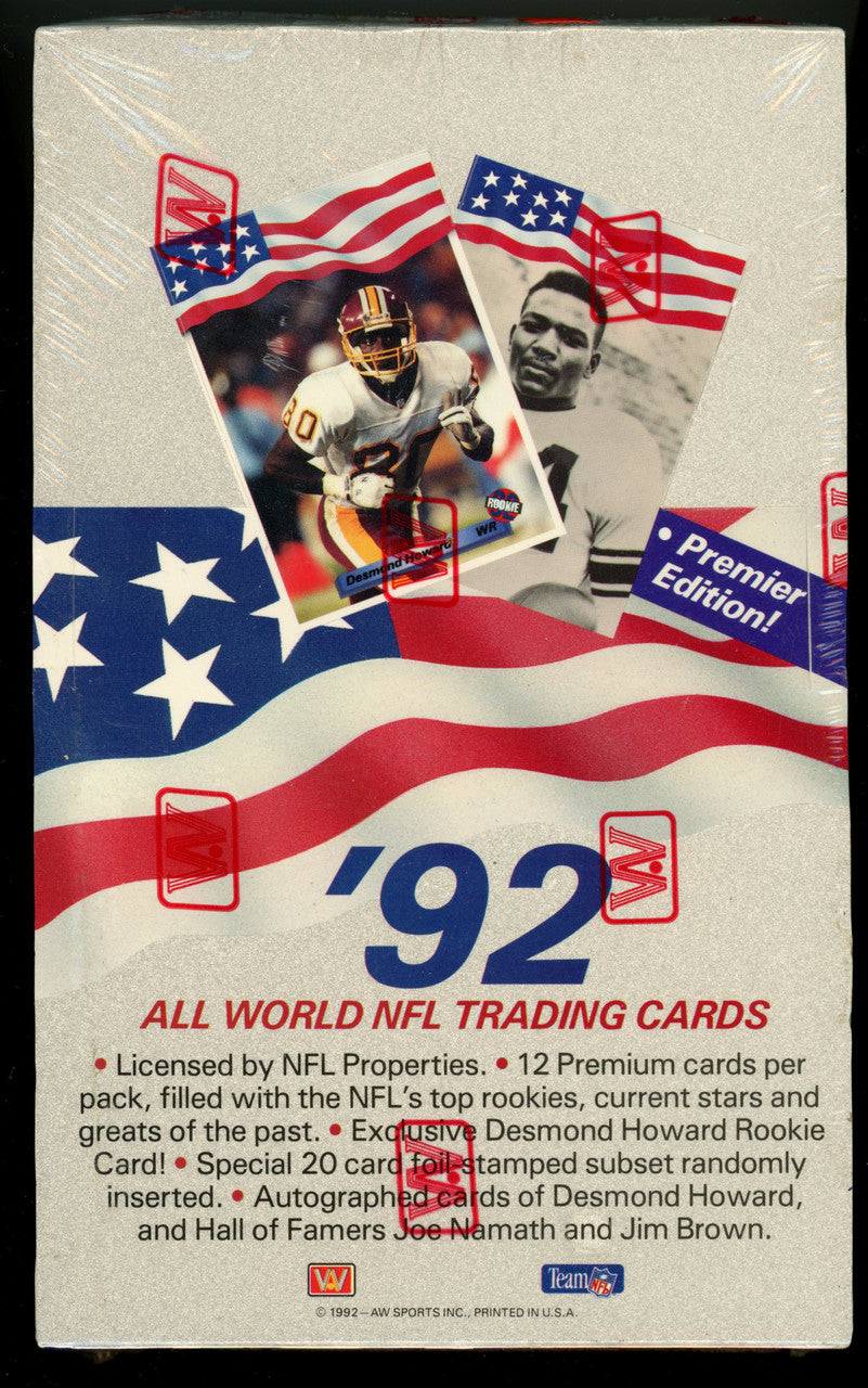 1992 All World NFL Football Box Factory Sealed