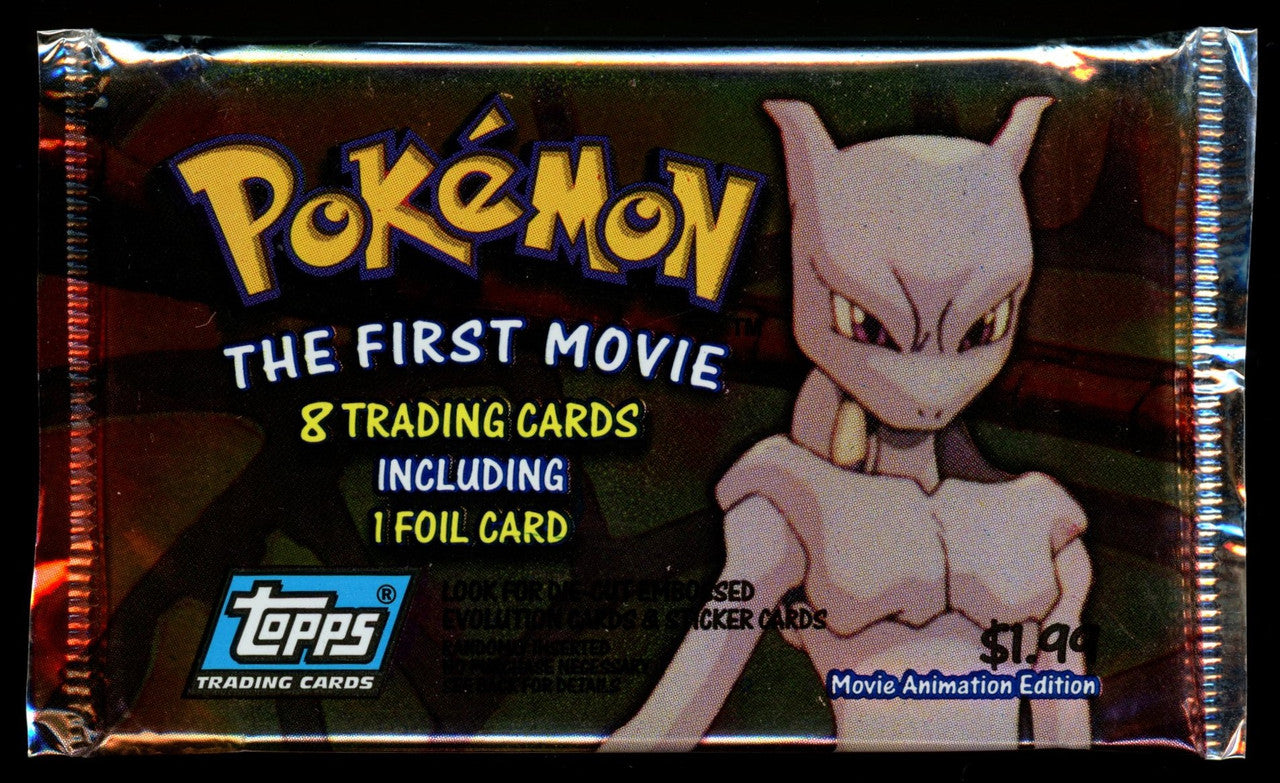 1998 Topps Pokemon The First Movie Booster Pack Blue Topps Logo Sealed