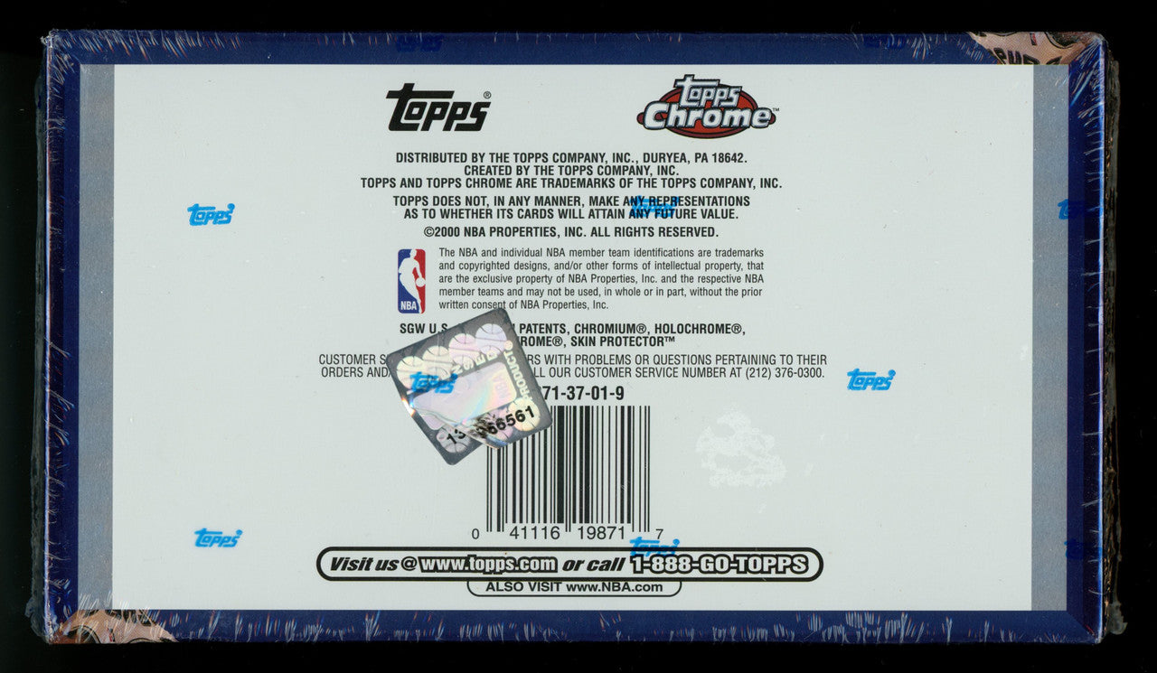 1999-00 Topps Chrome Basketball Hobby Box Factory Sealed