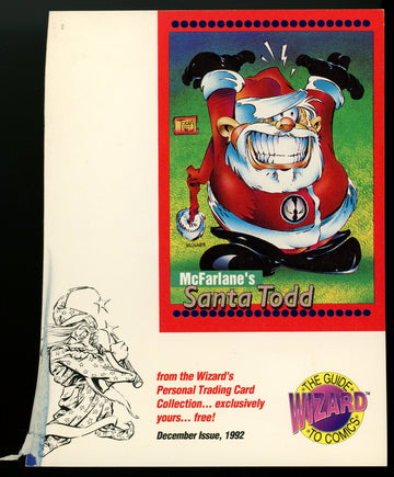 1992 Wizard's Personal Collection McFarlane's Santa Todd Uncut Card Panel