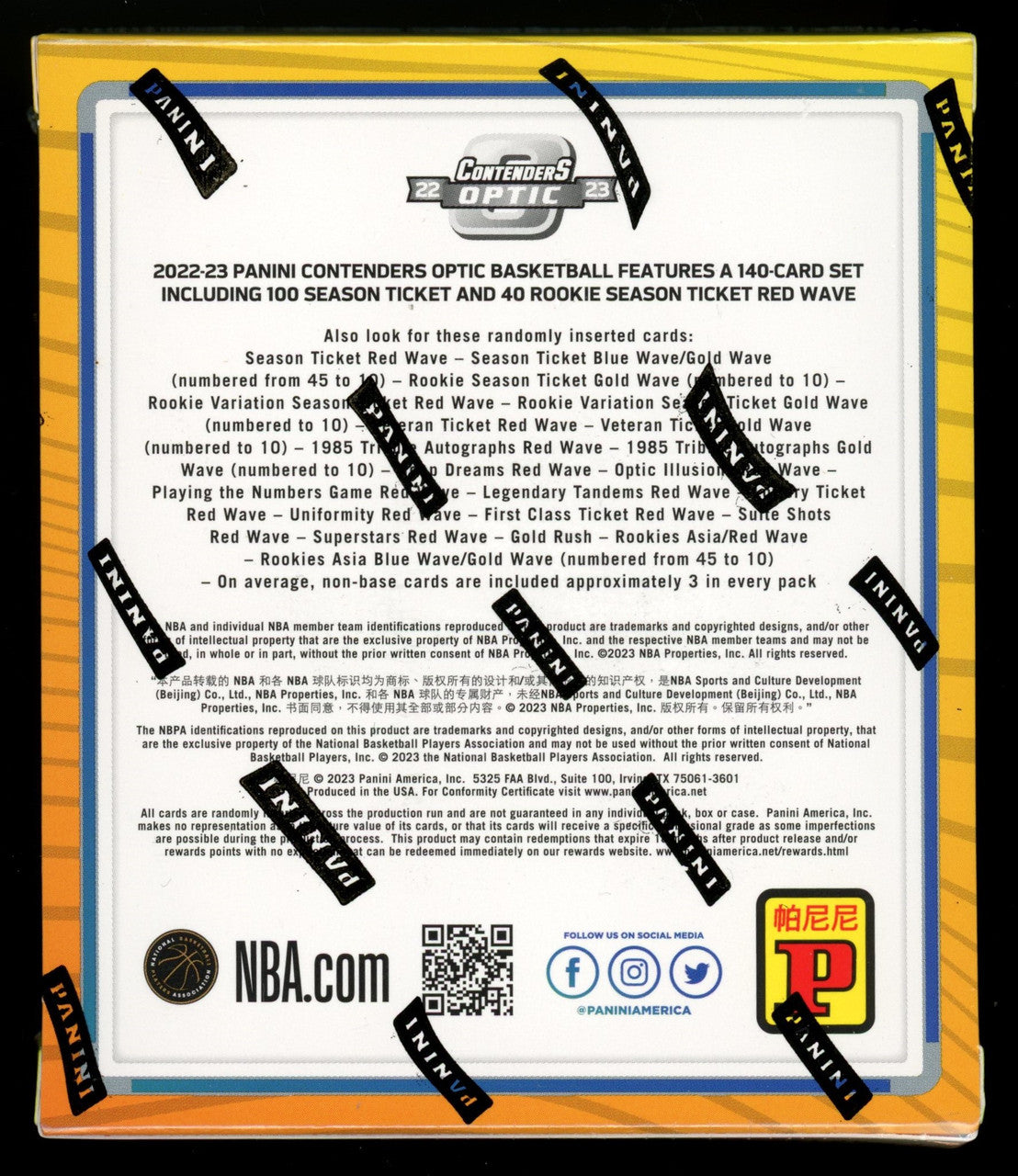 2022/23 Panini Contenders Optic Basketball TMALL Hobby Box