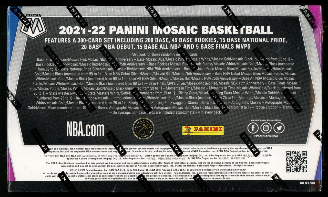 2021/22 Panini Mosaic Basketball FOTL Hobby Box