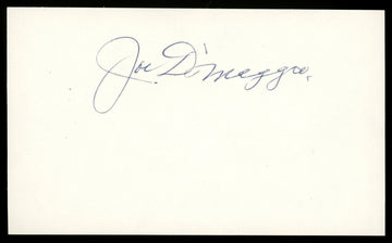 Joe DiMaggio Signed Autographed Index Card JSA LOA