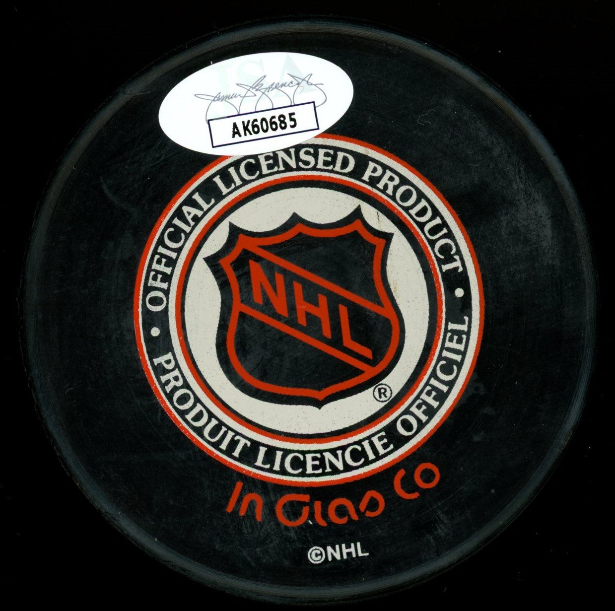 Jaromir Jagr Signed Autographed Puck JSA AK60685