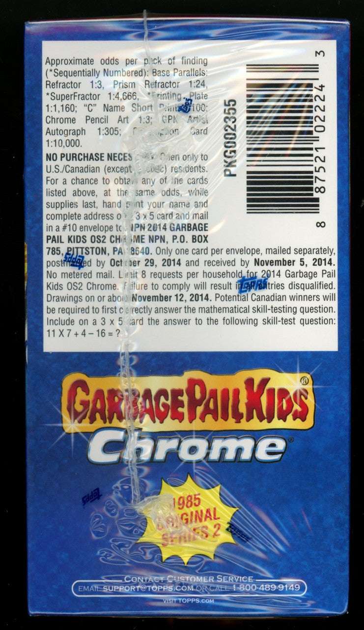 2014 Topps Garbage Pail Kids Chrome Series 2 Blaster Box Factory Sealed