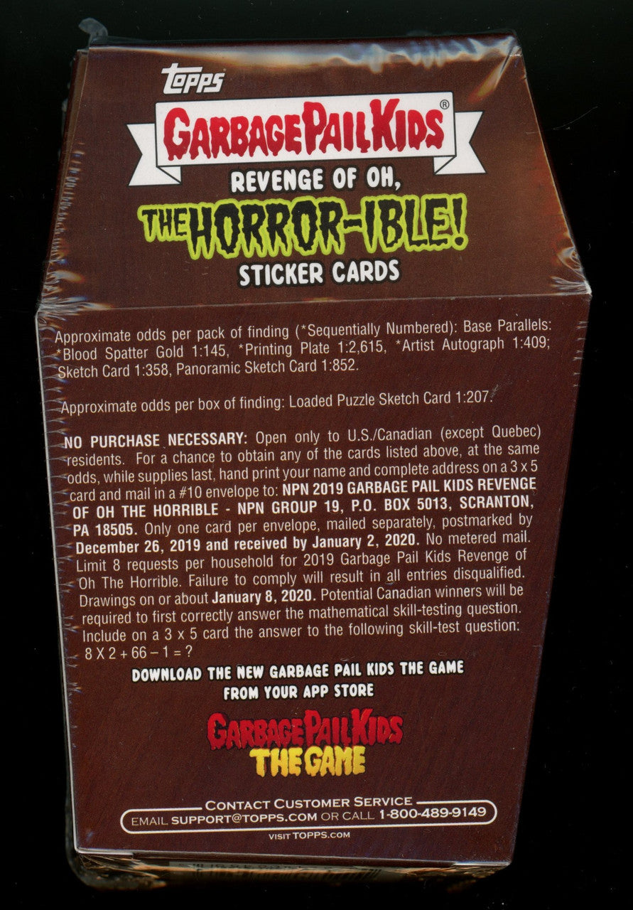 2019 Topps Garbage Pail Kids Oh, The Horror-ible Blaster Box Factory Sealed