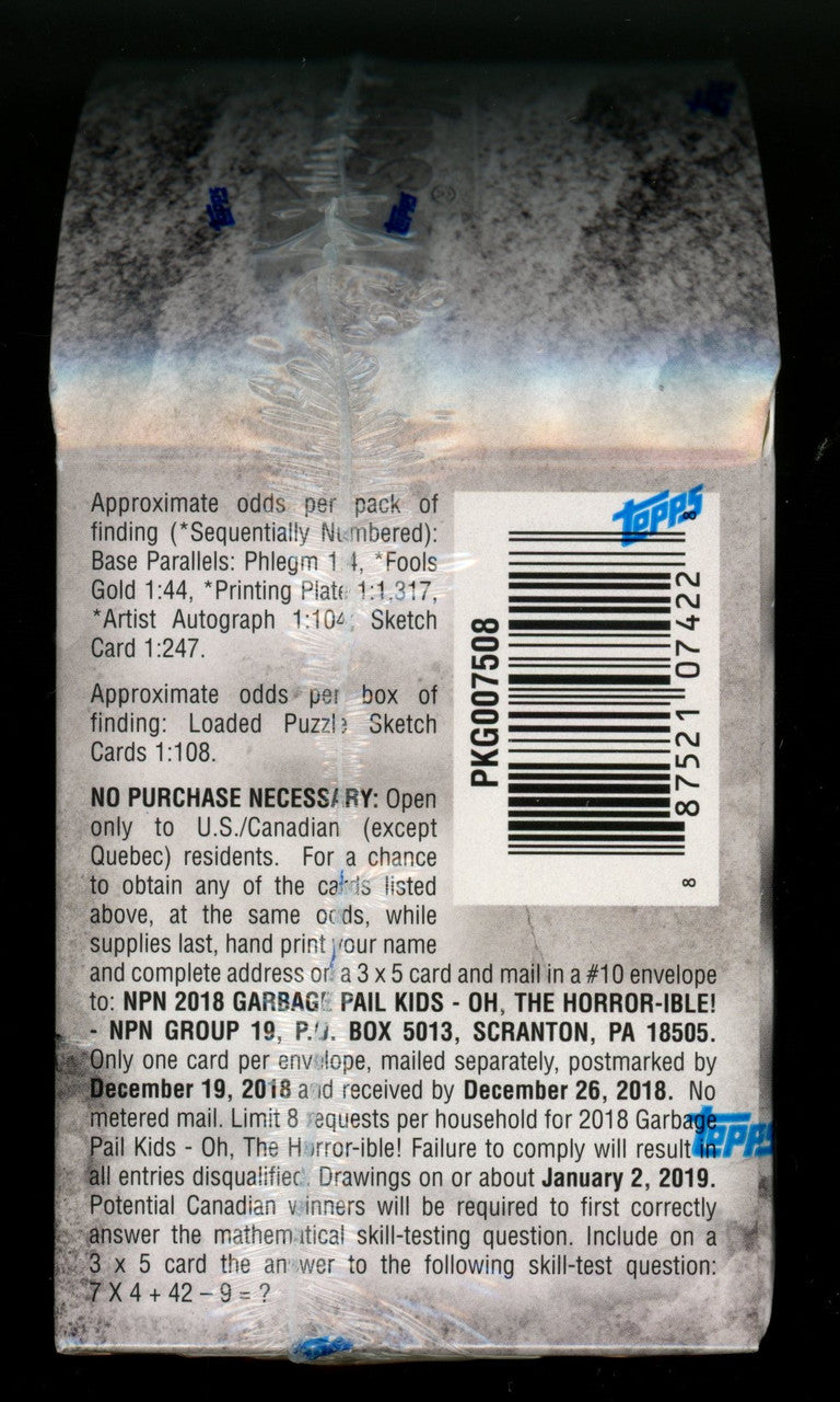 2018 Topps Garbage Pail Kids Oh, The Horror-ible Blaster Box Factory Sealed