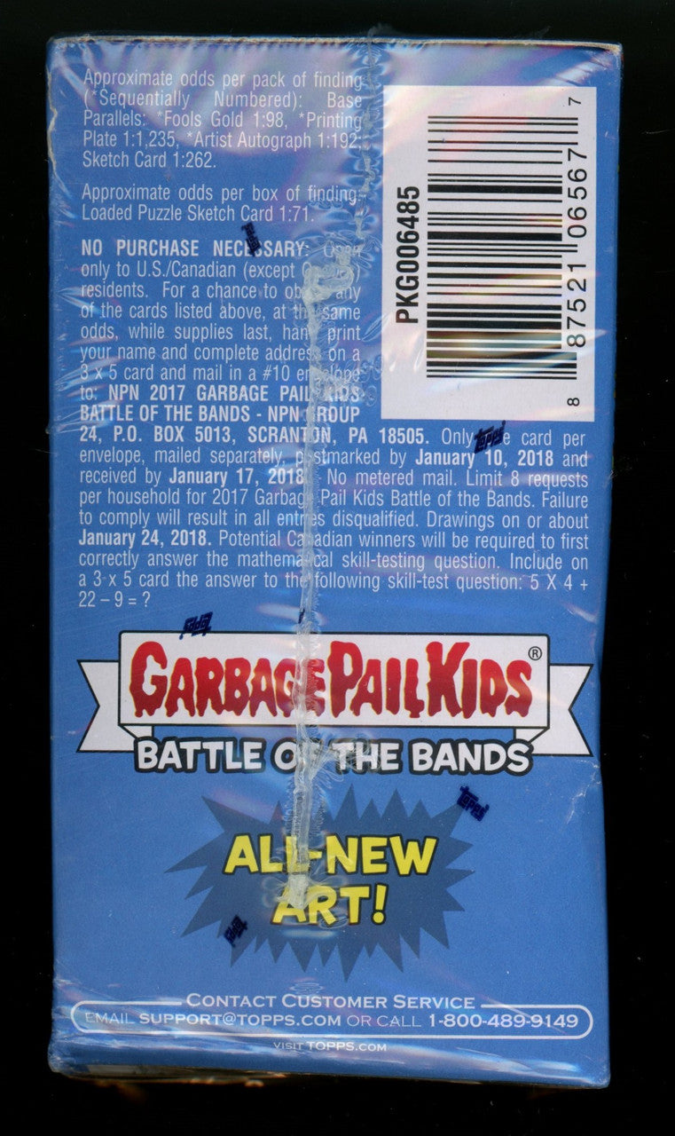 2017 Topps Garbage Pail Kids Battle Of The Bands Blaster Box Factory Sealed
