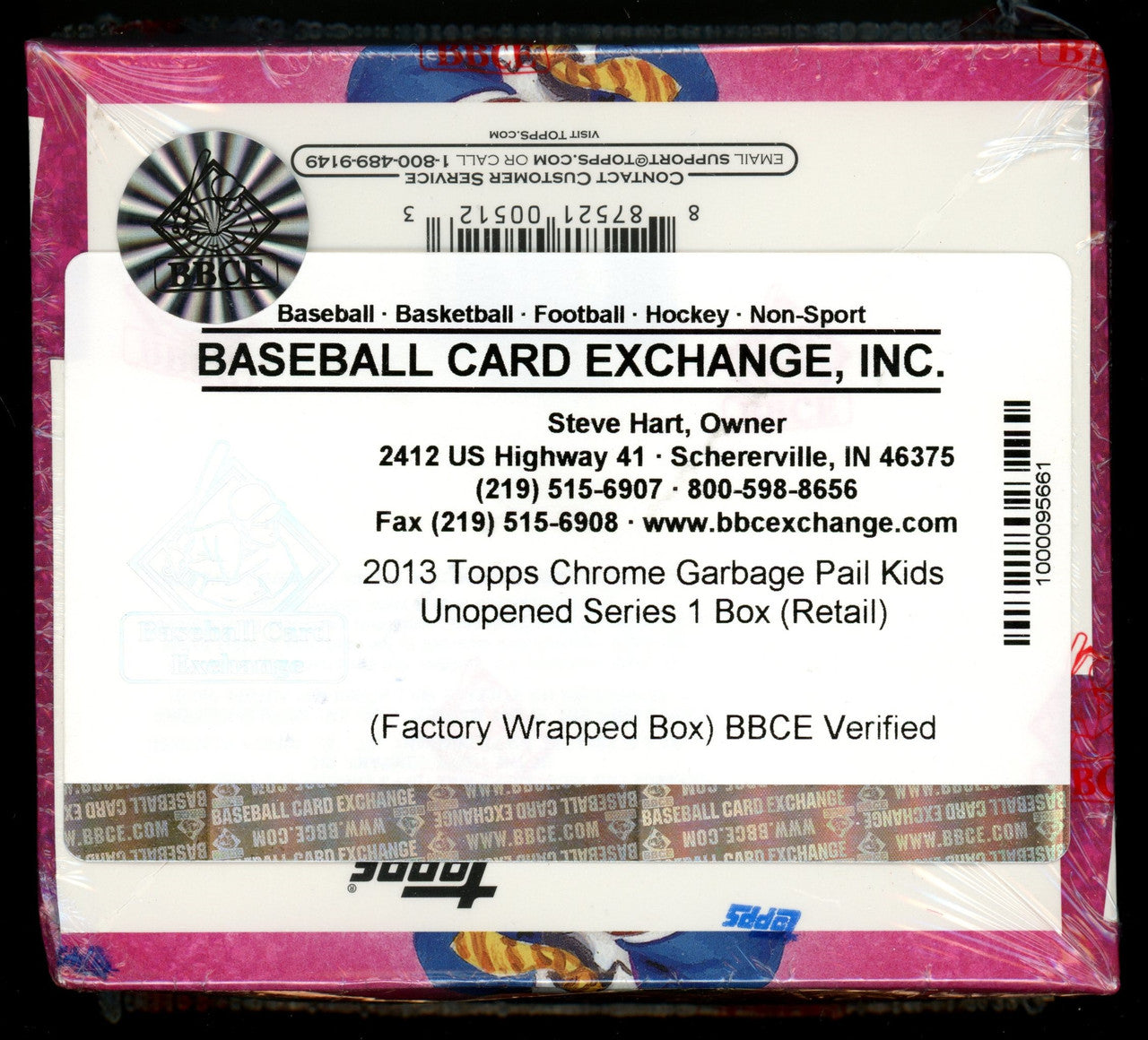 2013 Topps Garbage Pail Kids Chrome Series 1 Retail Box Factory Sealed BBCE