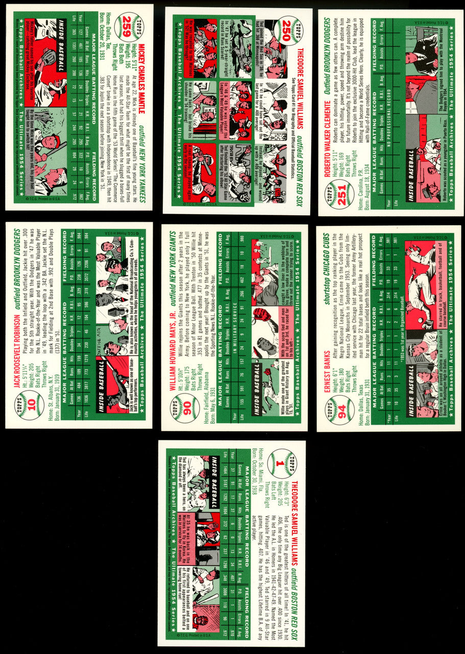 1994 Topps Archives 1954 Baseball Complete Set 259 Cards
