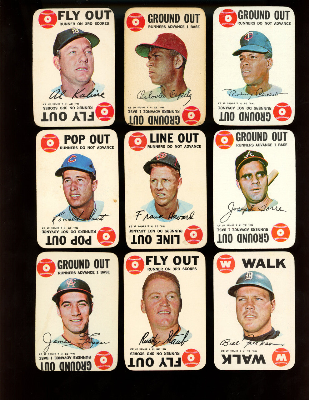 1968 Topps Game Baseball Complete Set 1-33 VG/EX-EX