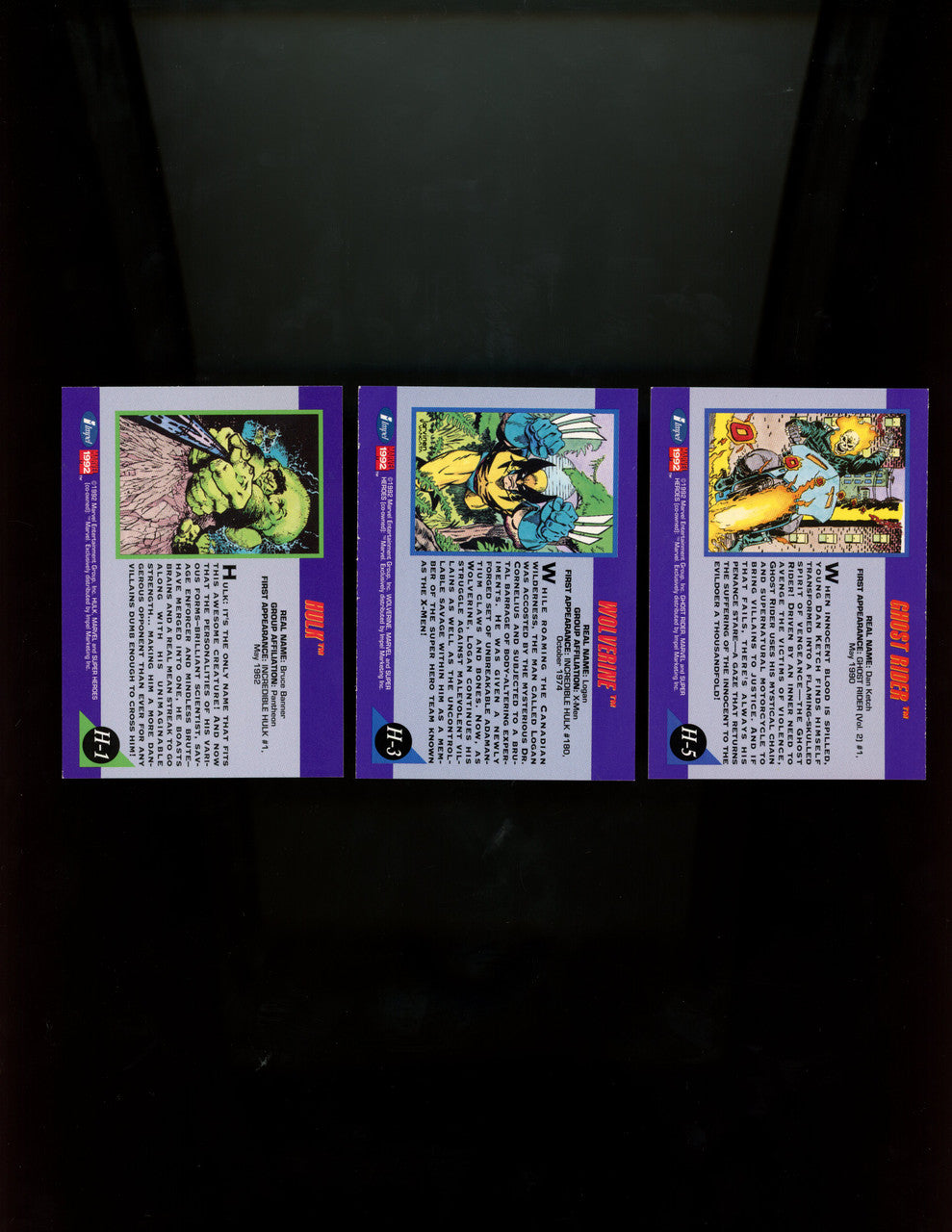 1992 Impel Marvel Universe Series 3 Lot Of 3 Holo Cards H-1 H-3 H-5