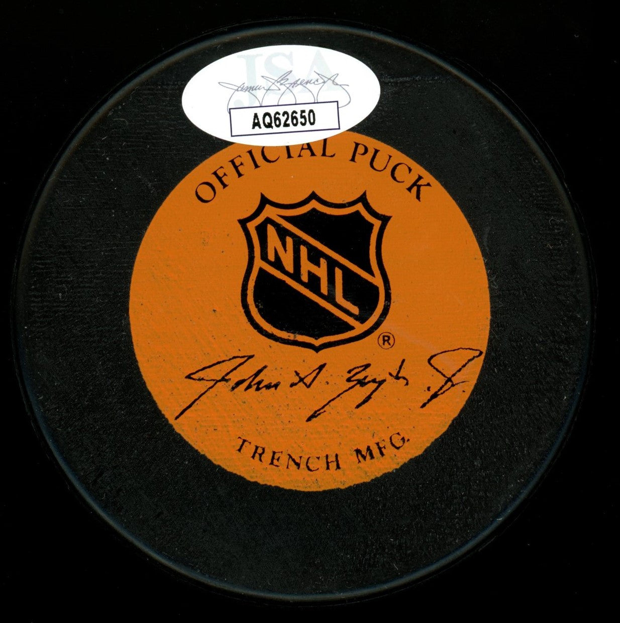 Gordie Howe Ted Lindsay Sid Abel Production Line Signed Autographed Puck JSA