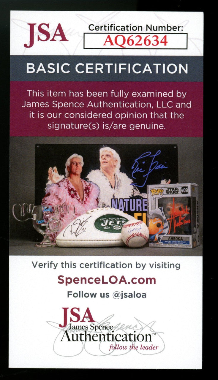 Heinie Manush Signed Autographed Index Card JSA