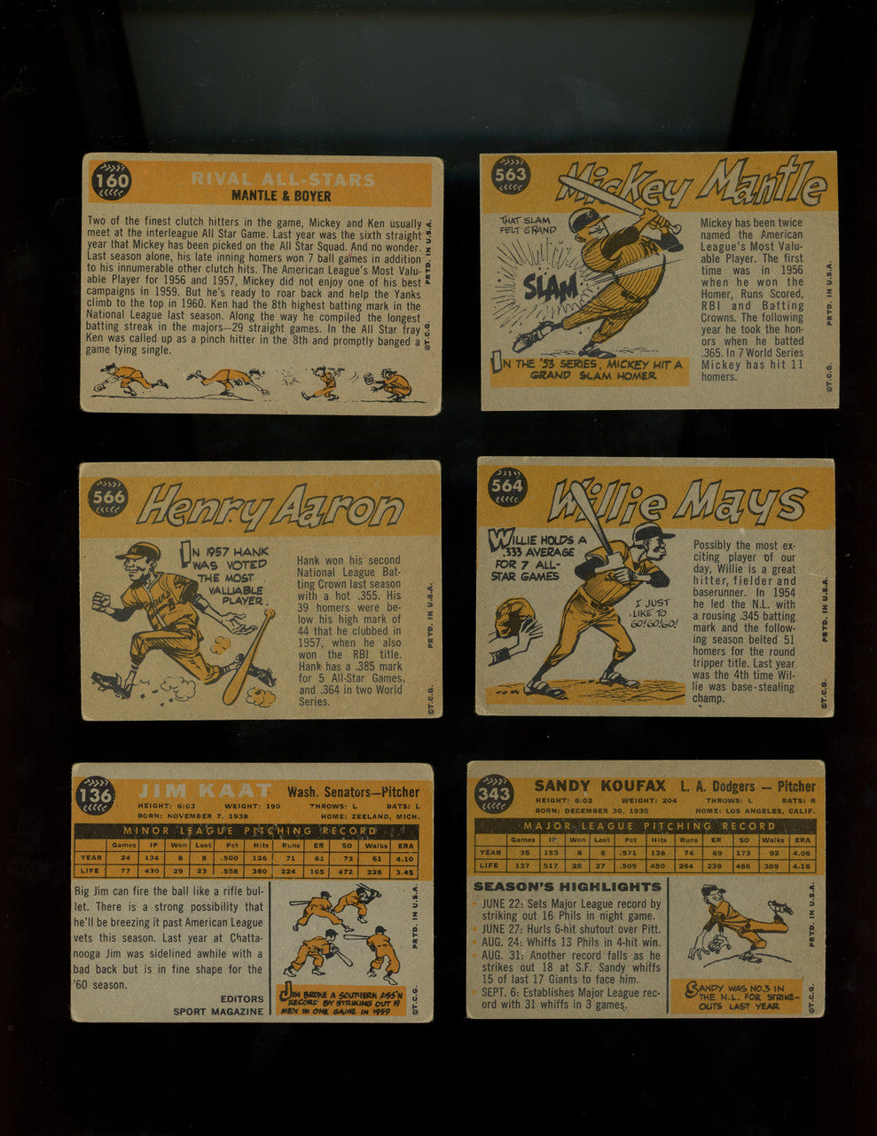 1960 Topps Baseball Near Complete Set 563/572 Low to Mid Grade