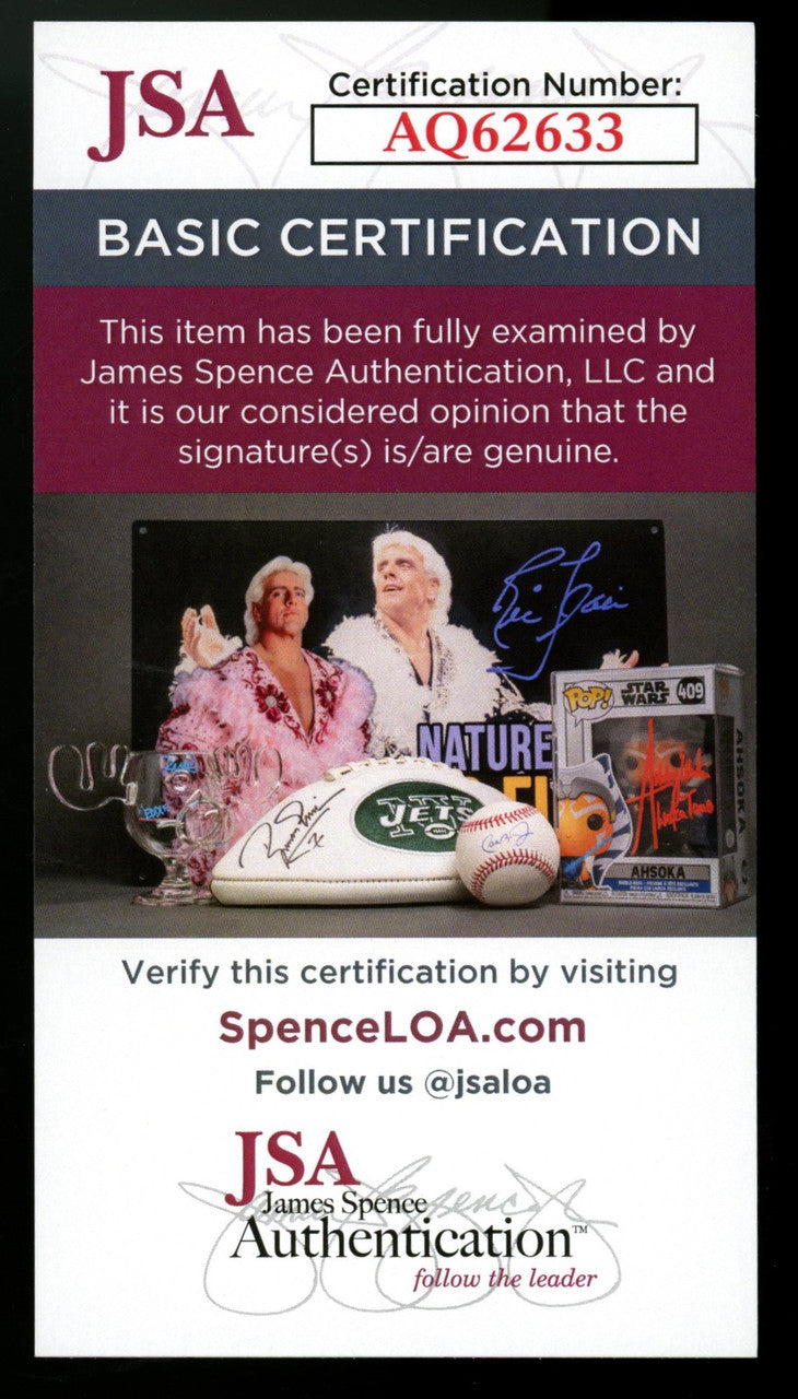 Joe Sparma Signed Autographed Index Card JSA
