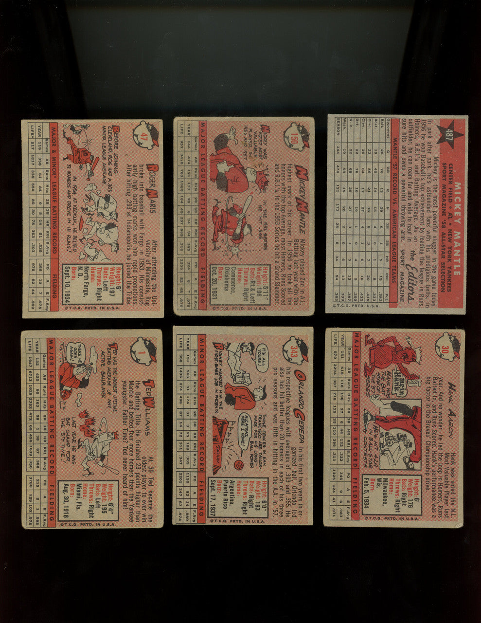 1958 Topps Baseball Complete Set (494) Overall VG Condition