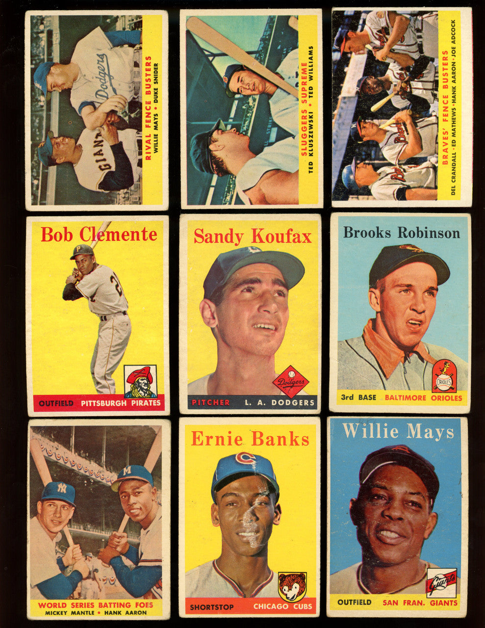 1958 Topps Baseball Complete Set (494) Overall VG Condition