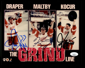 Draper/Maltby/Kocur Signed Autographed 8x10 Photo JSA AK60596