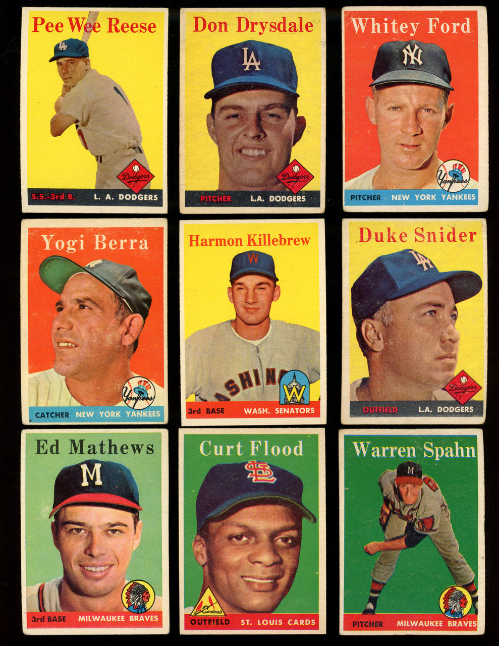 1958 Topps Baseball Complete Set (494) Overall VG Condition