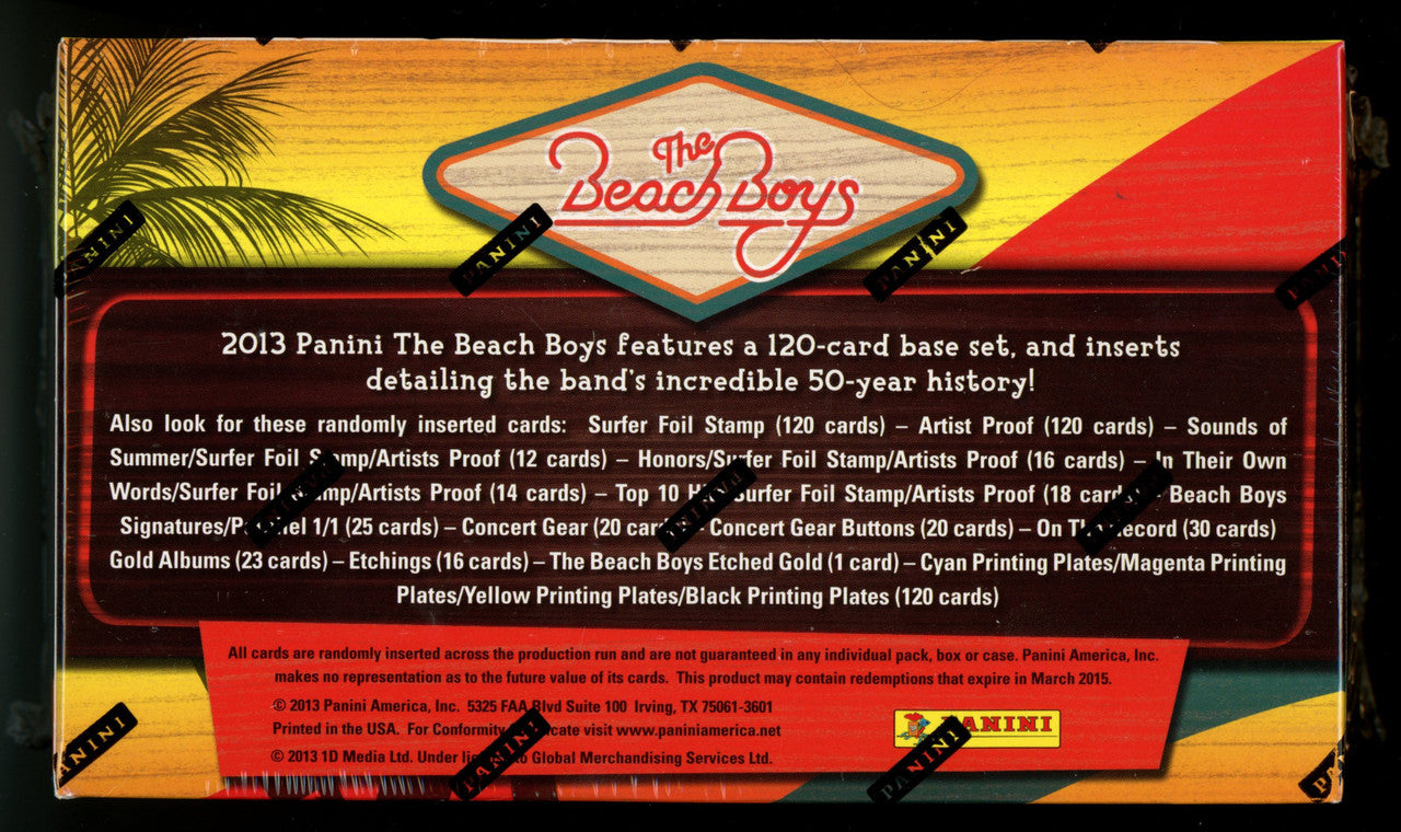 2013 Panini The Beach Boys 24-Pack Box Factory Sealed