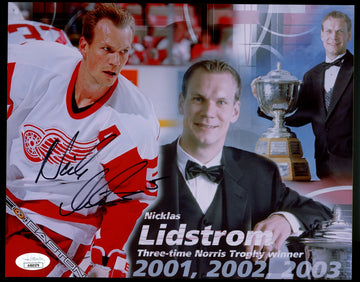 Nick Lidstrom Signed Autographed 8x10 Photo JSA AK60579