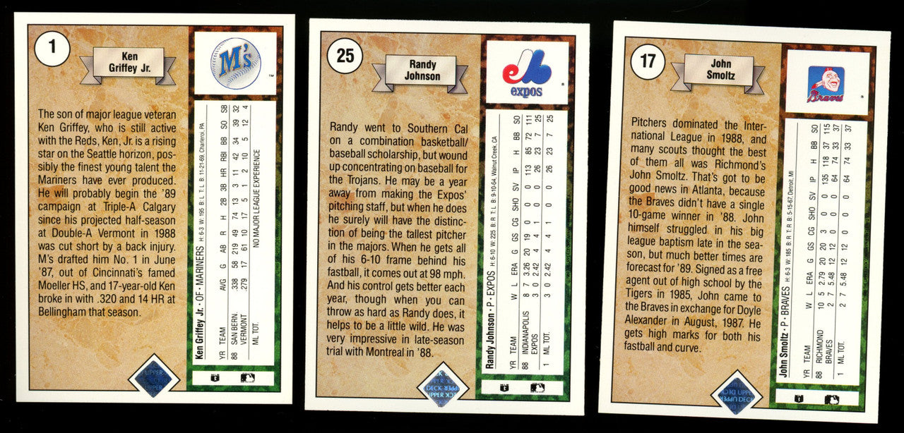 1989 Upper Deck Baseball Complete Set (700) NM-MT w/ Ken Griffey Jr. RC