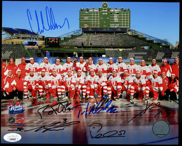 Chelios/Datsyuk/Holmstrom ++ Signed Autographed Framed 8x10 Photo JSA AK60600