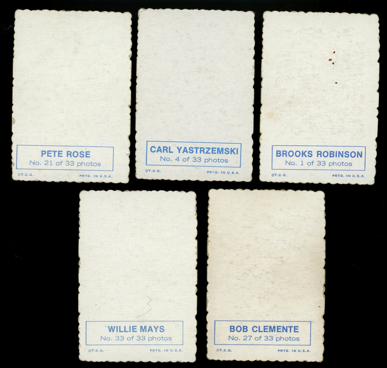 1969 Topps Deckle Edge Baseball Complete Set (33) VG-EX/MT