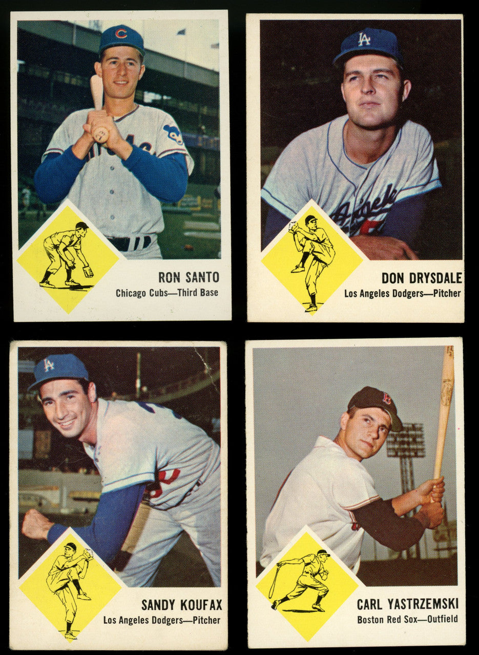 1963 Fleer Baseball Near Complete Set (65/66) VG-VG/EX Overall