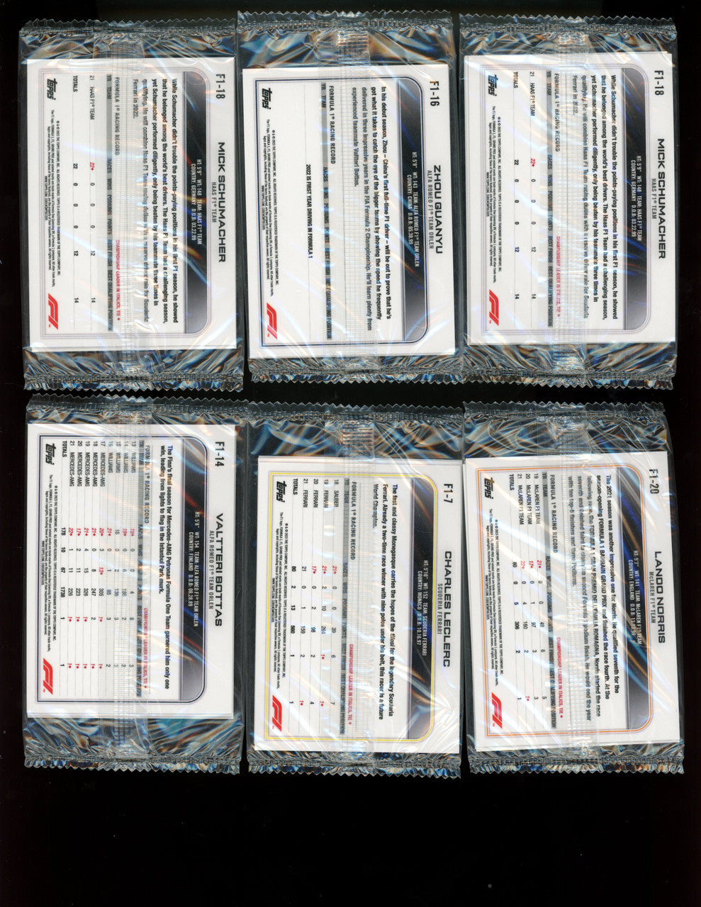 2023 Topps Industry Conference F1 Lot of 6 Sealed Packs Hamilton Verstappen