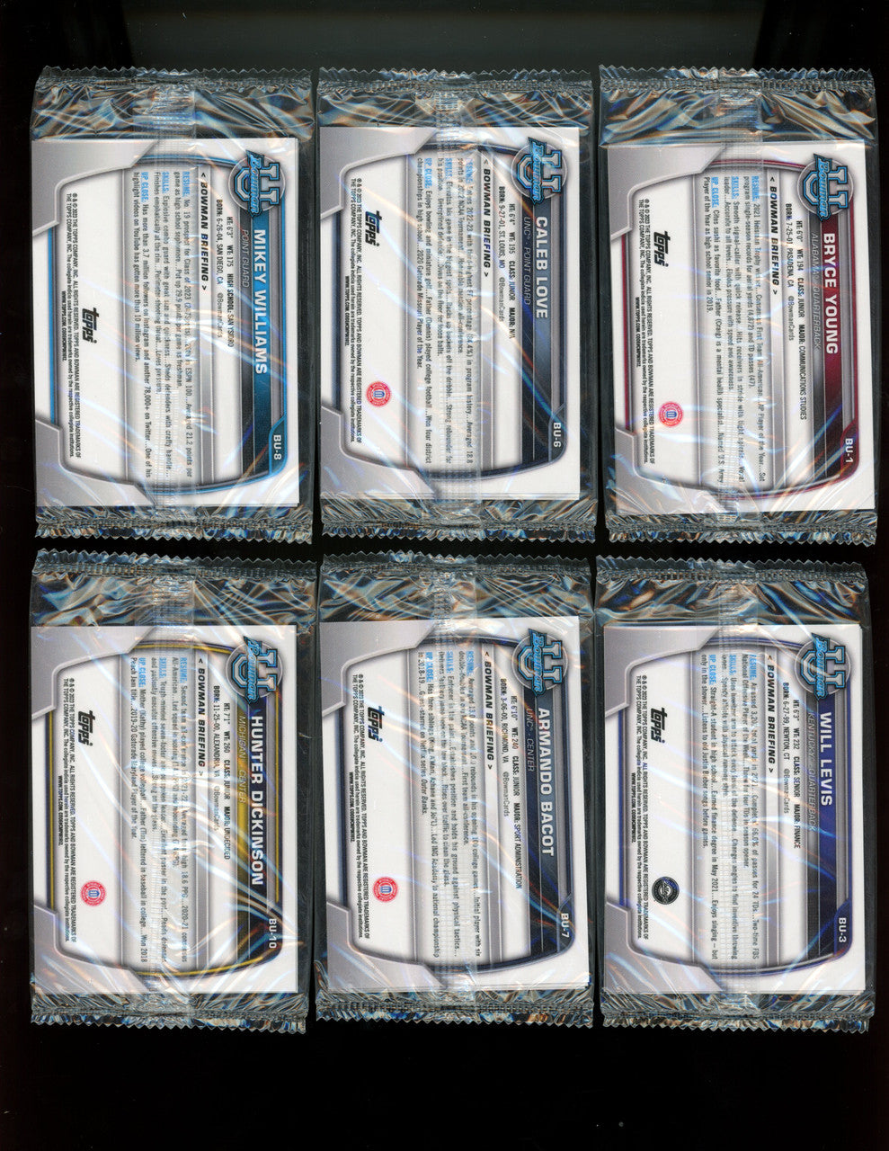 2023 Topps Industry Conference Bowman University Lot of 6 Sealed Packs