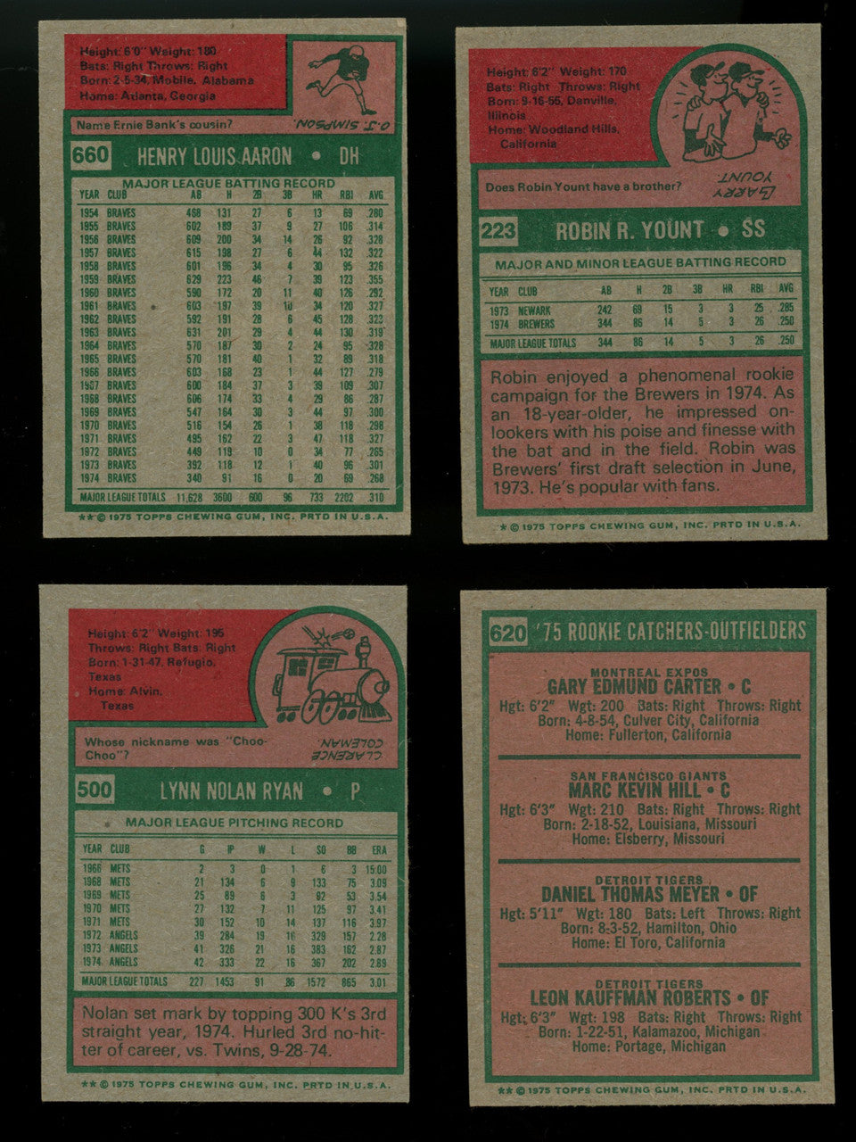 1975 Topps Baseball Near Complete Set 643/660 EX+ Missing Brett RC