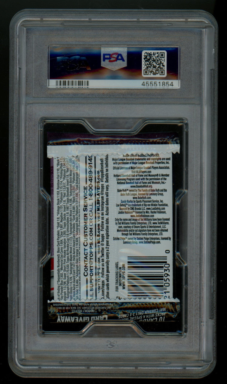 2017 Topps Update Series Baseball Hobby Pack PSA 10