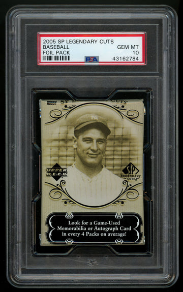 2005 Upper Deck SP Legendary Cuts Baseball Foil Pack PSA 10