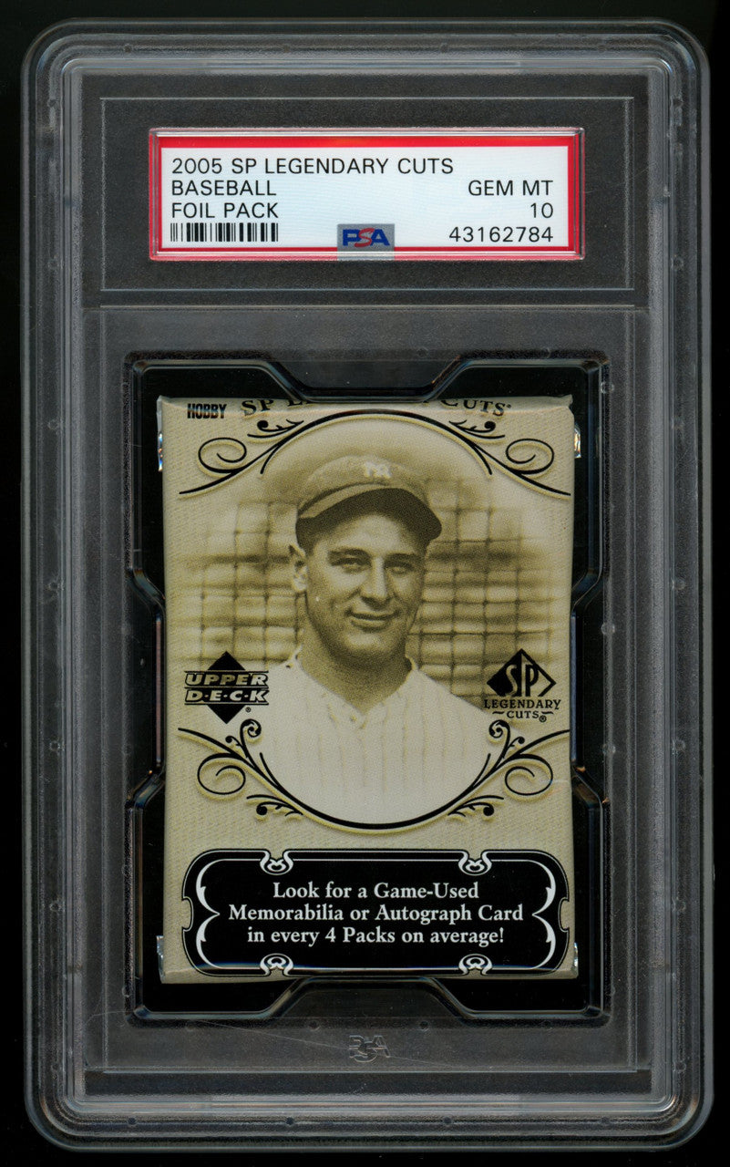 2005 Upper Deck SP Legendary Cuts Baseball Foil Pack PSA 10
