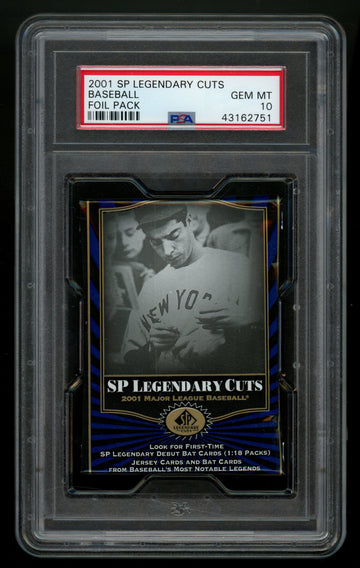2001 Upper Deck SP Legendary Cuts Baseball Foil Pack PSA 10